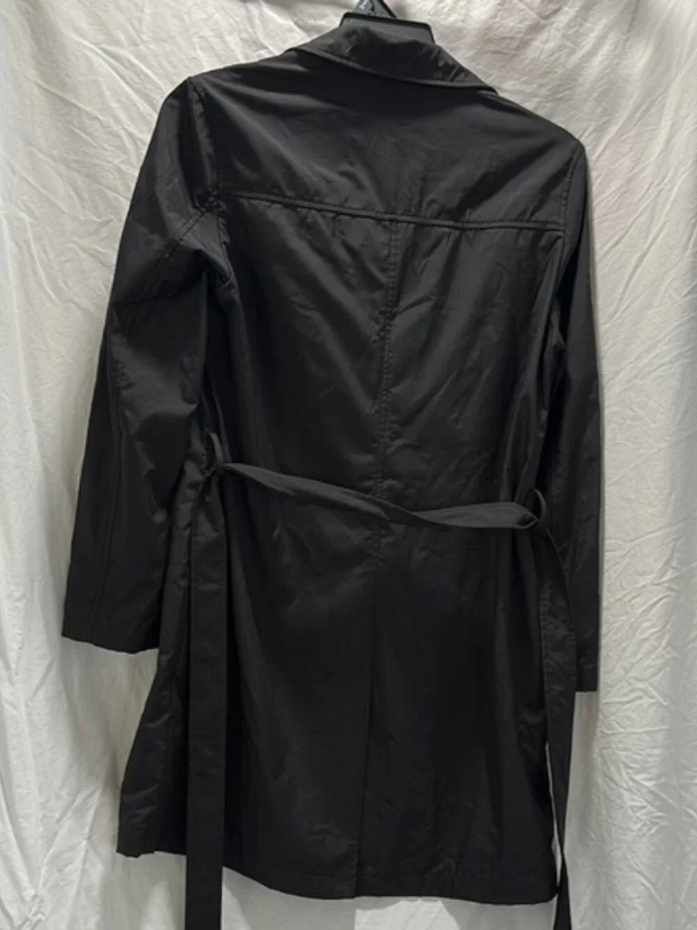Vintage Y2K Old Navy Black Belted Trench Coat Women's Size Large